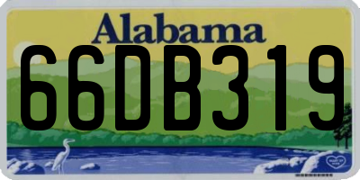 AL license plate 66DB319
