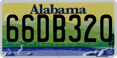 AL license plate 66DB320
