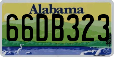 AL license plate 66DB323