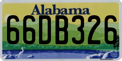 AL license plate 66DB326