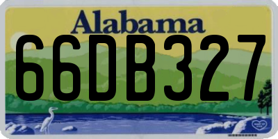 AL license plate 66DB327