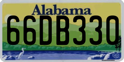 AL license plate 66DB330