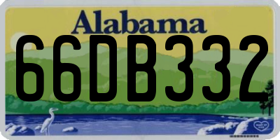 AL license plate 66DB332