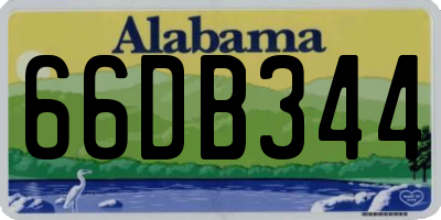 AL license plate 66DB344