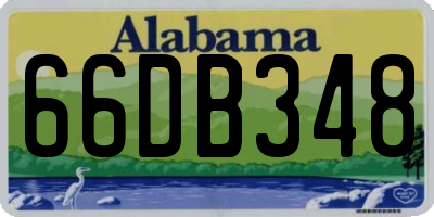 AL license plate 66DB348