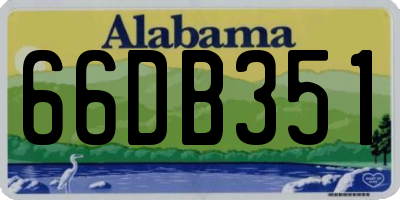 AL license plate 66DB351