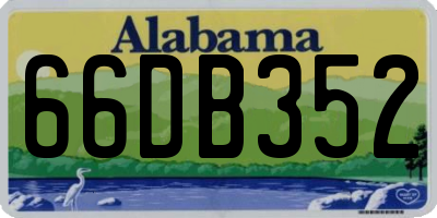 AL license plate 66DB352