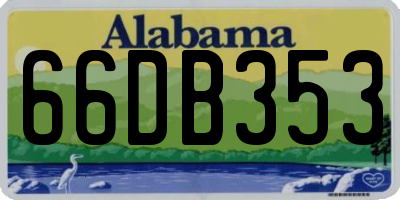 AL license plate 66DB353