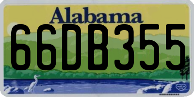 AL license plate 66DB355