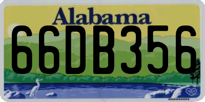 AL license plate 66DB356