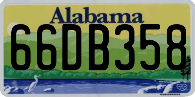 AL license plate 66DB358