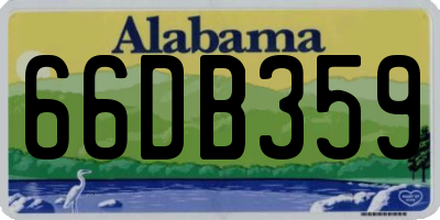AL license plate 66DB359