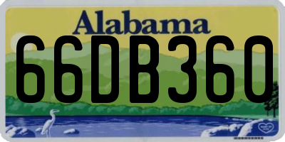 AL license plate 66DB360