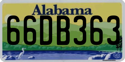 AL license plate 66DB363