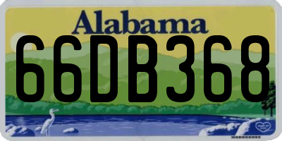 AL license plate 66DB368