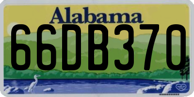 AL license plate 66DB370