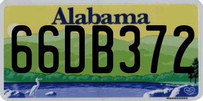 AL license plate 66DB372
