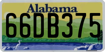 AL license plate 66DB375