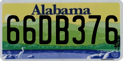 AL license plate 66DB376