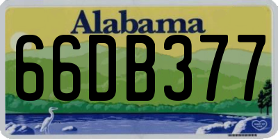 AL license plate 66DB377