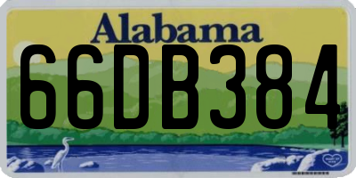 AL license plate 66DB384