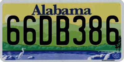 AL license plate 66DB386