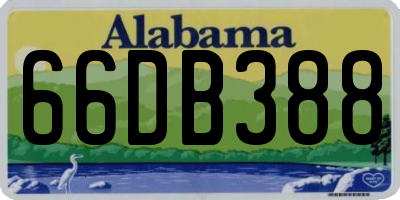 AL license plate 66DB388