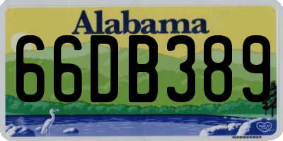 AL license plate 66DB389