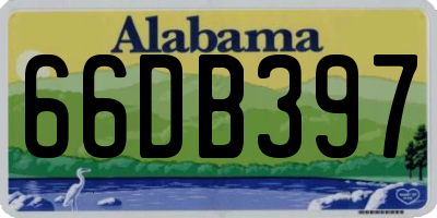 AL license plate 66DB397