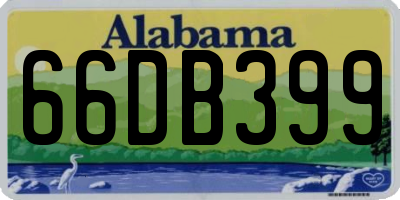 AL license plate 66DB399