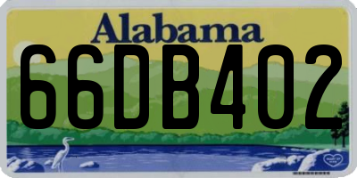 AL license plate 66DB402
