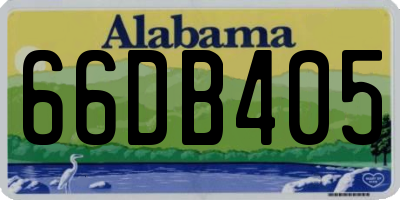 AL license plate 66DB405