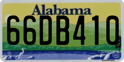 AL license plate 66DB410