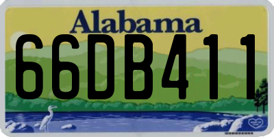 AL license plate 66DB411