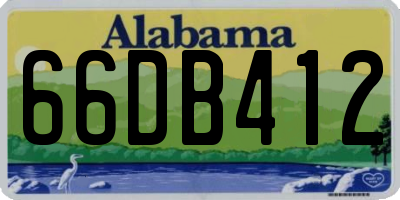 AL license plate 66DB412
