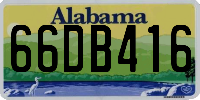 AL license plate 66DB416