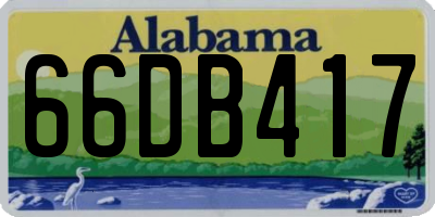 AL license plate 66DB417