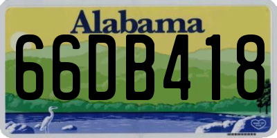 AL license plate 66DB418