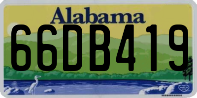AL license plate 66DB419