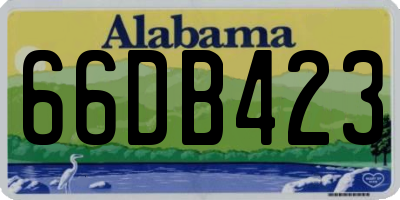 AL license plate 66DB423