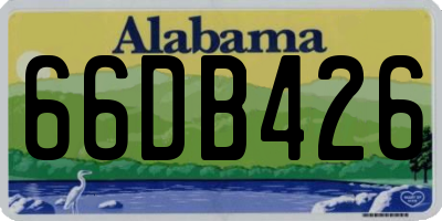 AL license plate 66DB426