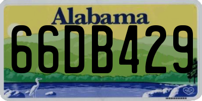 AL license plate 66DB429
