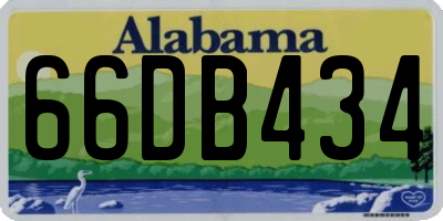 AL license plate 66DB434