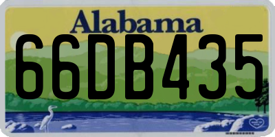 AL license plate 66DB435