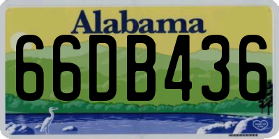 AL license plate 66DB436
