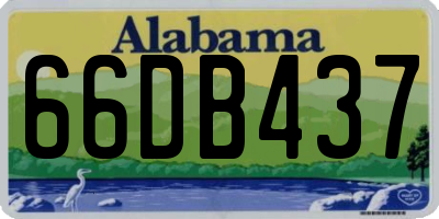 AL license plate 66DB437