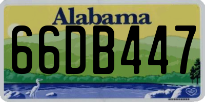 AL license plate 66DB447