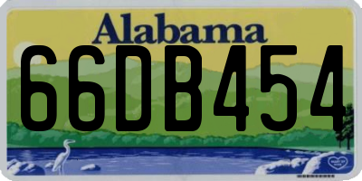 AL license plate 66DB454