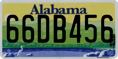 AL license plate 66DB456