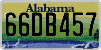AL license plate 66DB457